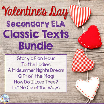 Preview of Reading Comprehension Lesson Bundle - Valentine Theme - Parts of Speech Game