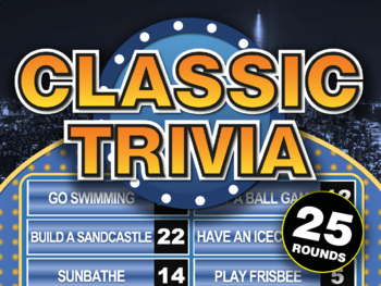 Preview of Classic Trivia Powerpoint Back to School Game Family Feud Quiz Distant Learning