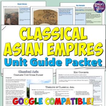 Preview of Classical Asia: China, India, Japan, and Mongols Study Guide and Unit Packet