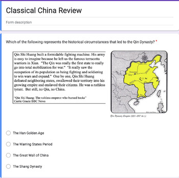 Preview of Classical China Review (Google Form)