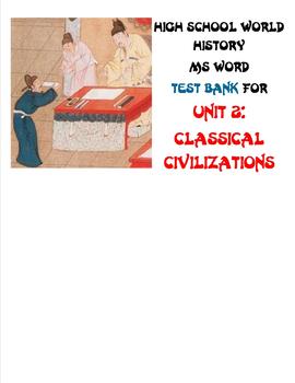 Preview of Classical Civilizations Test Bank for World History (Microsoft Word)