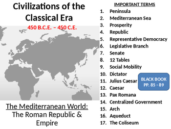 Classical Civilizations Chart