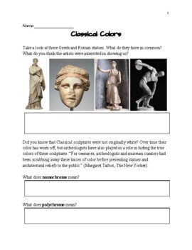 Preview of Classical Colors: The Myth of White Marble Sculptures