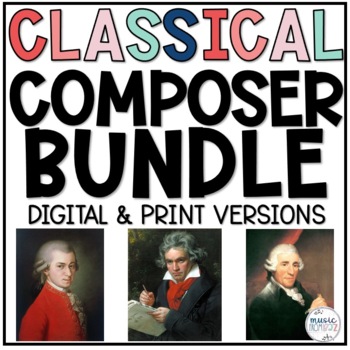Preview of Classical Composer Research Project Bundle Mozart Beethoven Haydn Musical Eras