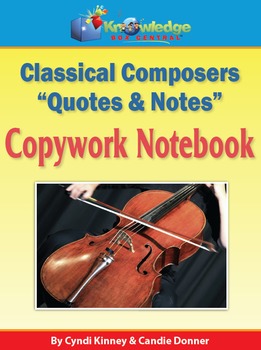 Preview of Classical Composers "Quotes & Notes"  Copywork Notebook