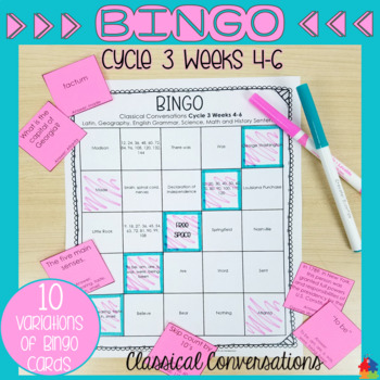 Preview of Classical Conversations BINGO Review Game [Cycle 3 Weeks 4-6]