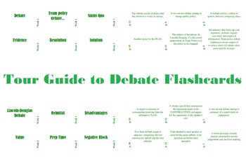 Preview of Classical Conversations Challenge Tour Guide to Debate Flashcards