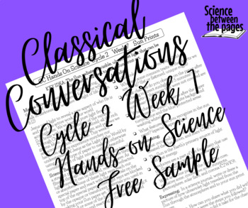 Preview of Classical Conversations Cycle 2 Week 7 Sun Prints Hands On Science Free Sample