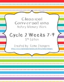 Classical Conversations Cycle 2 Weeks 7-9 History Memory W