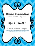 Classical Conversations Cycle 3 Week 1 History Memory Work