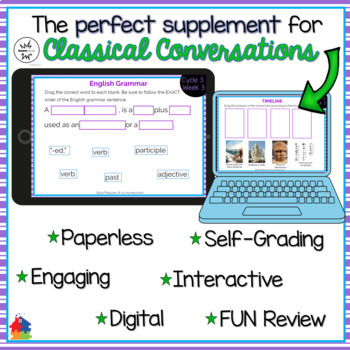 Preview of Classical Conversations Cycle 3 Week 3 Interactive Review Cards [5th Ed.]