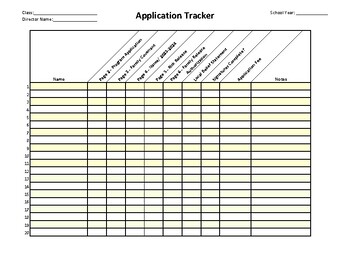 Preview of Classical Conversations Directors -Application Process Tracker Form 