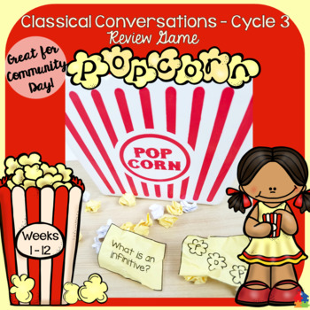 Preview of Classical Conversations POPCORN Review Game [Cycle 3 Weeks 1-12]