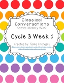 Classical Conversations Science Memory Work Cycle 3 Week 1