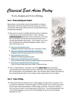 Preview of Classical East Asian Poetry Lessons/Handout (Chinese, Japanese, Korean)
