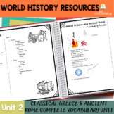 Classical Greece and Ancient Rome Vocabulary Unit
