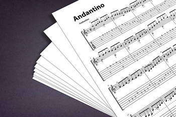 Preview of Classical Guitar Sheet Music: Andantino - Isaías Sávio | Intermediate Level