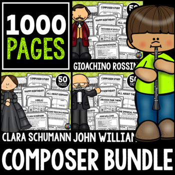 Preview of Classical Music Listening Activities | 20 Composer Bundle with 70 Bonus Posters