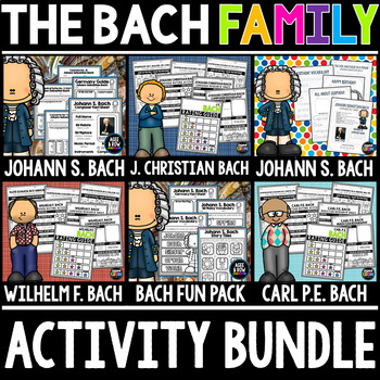 Preview of Classical Music Activities | Bach Family Bundle ✪