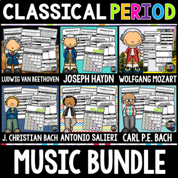 Preview of Classical Music Listening Activities | Classical Composer Bundle with Posters