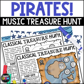 Preview of Classical Music Activities | Pirate Treasure Hunt with Digital Resources