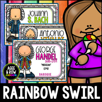 Preview of Classical Music Activities | Rainbow Composer Posters