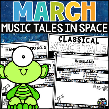 Preview of Classical Music Activities for March | Space Story with Digital Resources