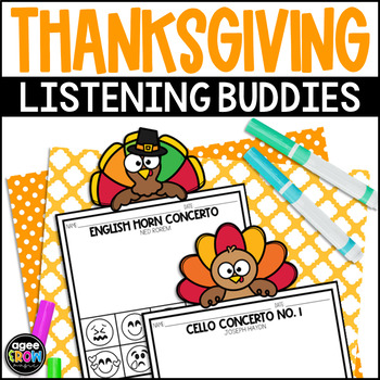 Preview of Classical Music Activities for November | Thanksgiving Listening Buddies ✪