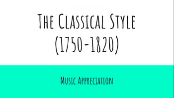 Preview of Classical Music Appreciation Slide Show
