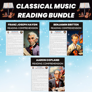 Preview of Classical  Music Composers Reading Comprehension Bundle