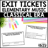 Classical Music Era Exit Tickets & Rubrics Editable Elemen