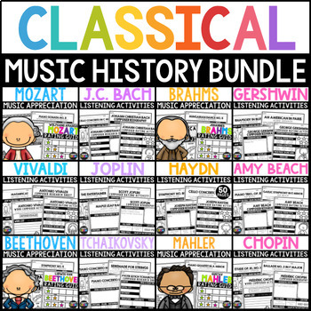 Preview of Classical Music History Bundle - 73 Listening Packs with 70 Bonus Posters
