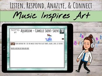 Preview of Classical Music Inspires Abstract Art (Cross-curricular) | Digital & Printable