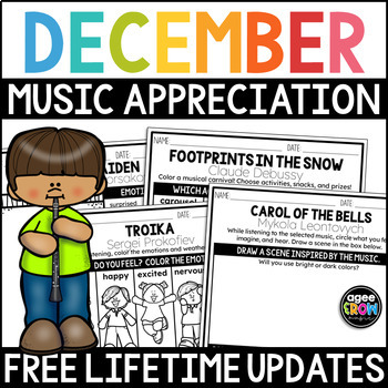 Preview of Classical Music Listening Activities Bundle for December with Digital Resources