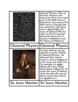 Preview of Classical Physics - Three/Four Part Cards