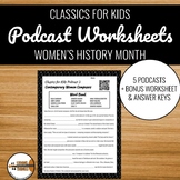 Classics For Kids Podcast Worksheets | Women's History Mon