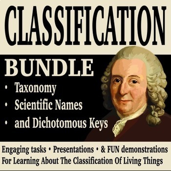 Preview of Classification Basics BUNDLE - Taxonomy, Scientific Names, and Dichotomous Keys