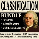 Classification Basics BUNDLE - Taxonomy, Scientific Names,