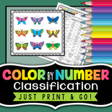 Classification Color by Number - Taxonomy Activity
