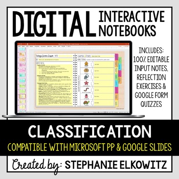 Preview of Classification Digital Interactive Notebook | Google Slides & Microsoft PP