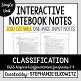 Classification Editable Notes