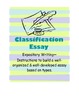 classification essay activities