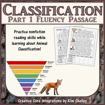 Preview of Classification Fluency Passage - part 1