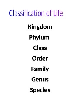 Preview of Classification Poster