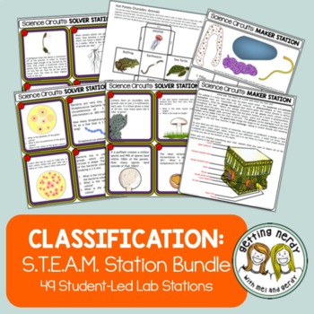 Preview of Classification - STEAM Science Centers / Lab Stations Bundle