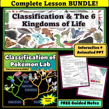 Preview of Classification & The 6 Kingdoms of Life Complete Lesson Resource BUNDLE