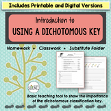 Dichotomous Classification Key Homework
