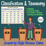 Classification of Living Things Jeopardy Review Game