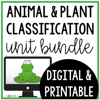 Preview of Classification of Animals and Plants - Lesson, Notes, Sort Activity, and Test