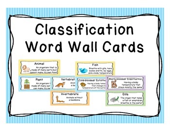 Preview of Classification of Animals and Plants Word Wall